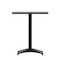 Flash Furniture Mellie 23.5'' Black Square Metal Indoor-Outdoor Table with Base TLH-053-1-BK-GG - alternate 4